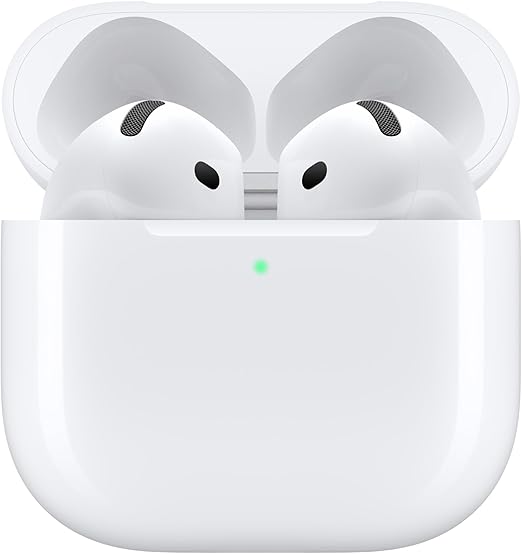 Apple AirPods 4 Wireless Earbuds, Bluetooth Headphones, with Active Noise Cancellation, Personalized Spatial Audio, USB-C Charging Case, H2 Chip
