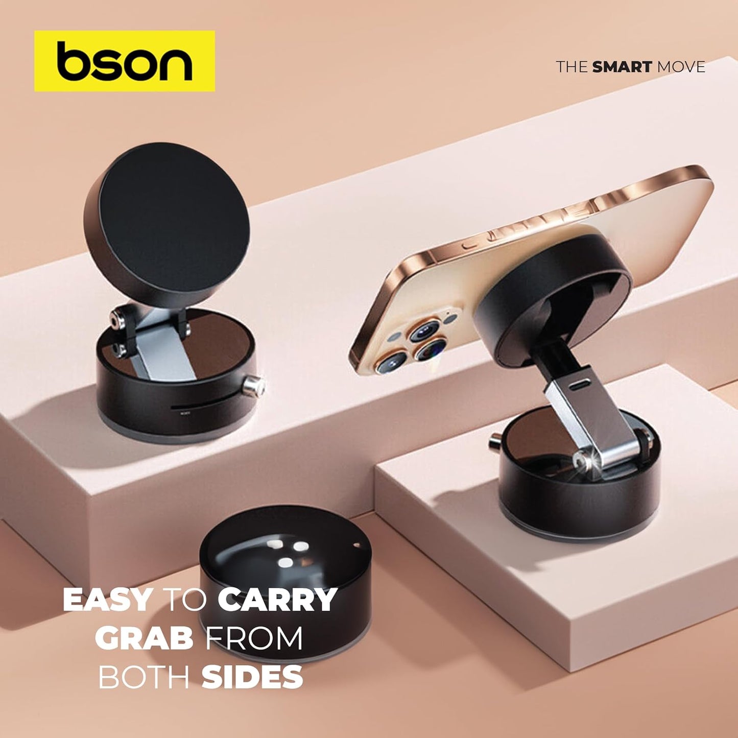 BSON SNAPDOCK PHONE HOLDER-STRONG MAGSAFE MAGNETIC MOUNT 360* ROTATION ,ONE HAND OPERATION