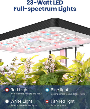 12Pods Indoor Herb Garden Kit, Hydroponics Growing System with LED Grow Light, Smart Garden Planter for Home Kitchen, Automatic Timer Germination Kit, Height Adjustable