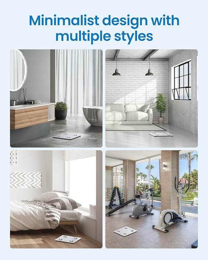 RENPHO Smart Scale for Body Weight Health Analyzer With Smart App 4 high sensitive electrodes 13 Body Composition WHITE