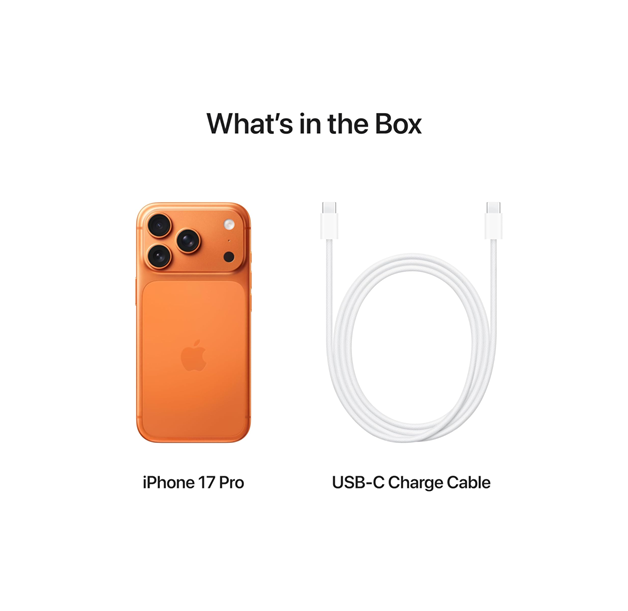 Apple iPhone 17 Pro 5G, 256GB, 6.3" Super Retina XDR 120Hz, A19 Pro Chip, Triple 48MP Pro Fusion Camera, Cosmic Orange – UAE Version