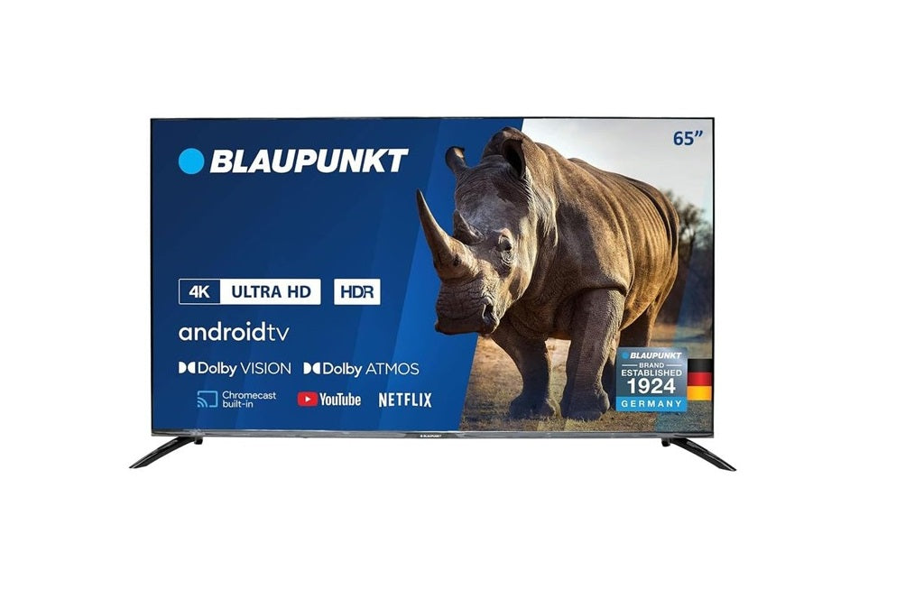 Blaupunkt 55 Inch TV 4K-UHD Smart Android TV, Dolby Vision, Dolby Atmos Bluetooth -55UB6210D Cm Black