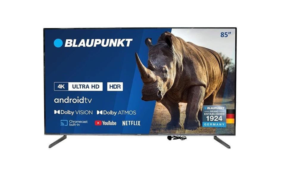 Blaupunkt 55 Inch TV 4K-UHD Smart Android TV, Dolby Vision, Dolby Atmos Bluetooth -55UB6210D Cm Black