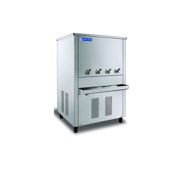 Blue Star BSWC90-4T Water Cooler, 90 USG Peak Capacity, 4 Tap, Mirror Finish Stainless Steel
