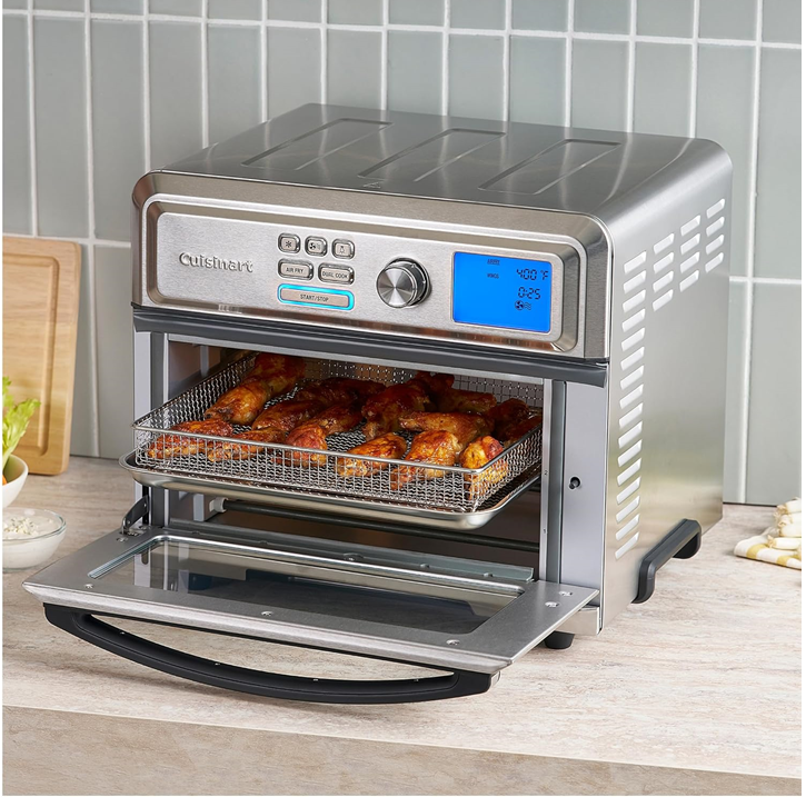 Cuisinart Digital Air Fryer Toaster Oven, Premium 1800-Watt Oven with Digital Display, TOA-65