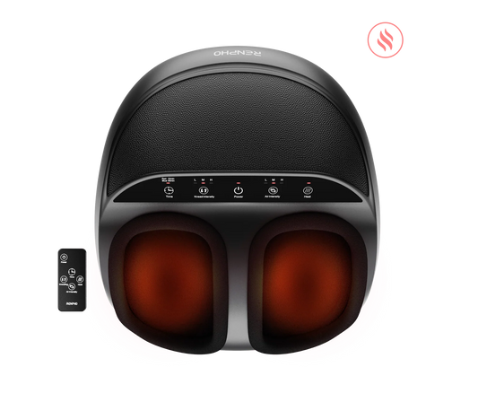 RENPHO Foot Massager Machine with Heat, Shiatsu Massager Deep Kneading Therapy Black