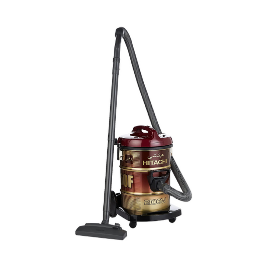 Hitachi Drum Vacuum Cleaner 2100 Watts, 18 Liters Tank Dust Capacity Removable & Washable Filter, Rug-Floor Nozzle, CV950F24CBSWR