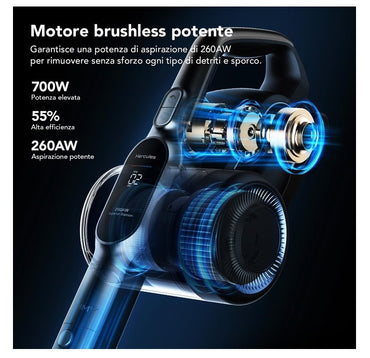 Jimmy H11 Pro Vacuum Cleaner and Floor Scrubber, 700W, 90 Minutes Runtime, Smart LED Screen, , HEPA Filter and Charging Station