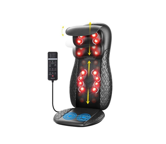 RENPHO Shiatsu Chair Massager,Cushion with Heat For Neck, Back and Shoulder With Adjustable Height RF-BM066-BK, CHAIR PRO