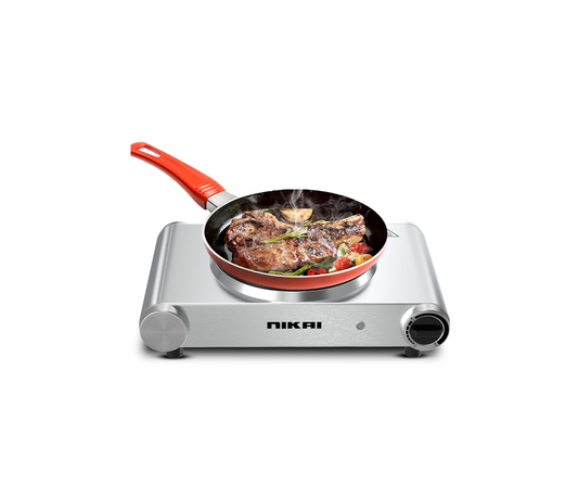 Nikai Single Hot Plate - 1500W Power, Stainless Steel Body - NKTOE4N2