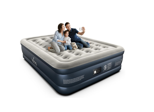 iDOO Air Bed Inflatable Double Mattress with Built-in Electric Pump