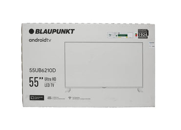 Blaupunkt 55 Inch TV 4K-UHD Smart Android TV, Dolby Vision, Dolby Atmos Bluetooth -55UB6210D Cm Black