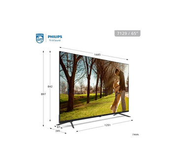 Philips 65inch 4K Smart Google TV 7100 series 65PUT7129/56, Dolby Vision + HDR 10, Google Voice Assistant, 2024 Model
