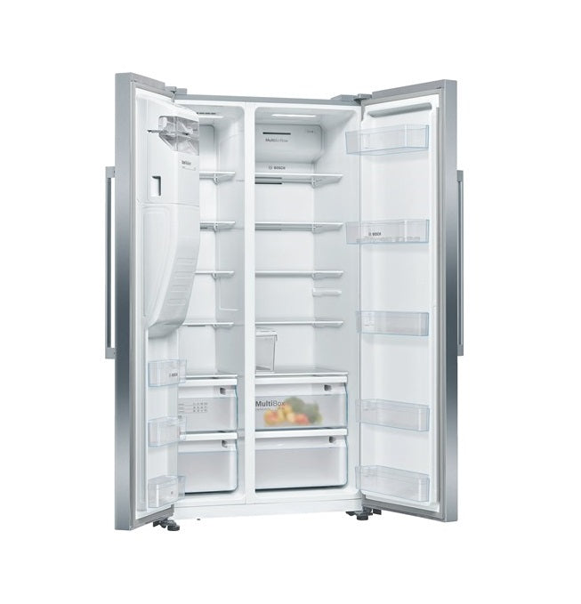 Bosch Serie | 4 American Side By Side178.7 X 90.8 cm Stainless Steel (With Anti-Fingerprint) KAI93VI30M"Min 1 year manufacturer warranty