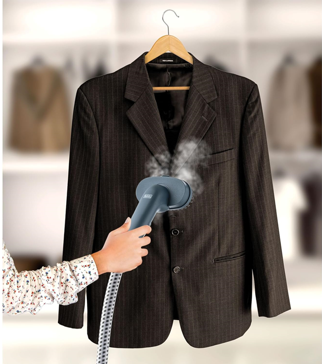 Black + Decker 1950 Watt Compact Garment Steamer, GST1820-B5, With Ironing Board, 45 Sec Ready To Use