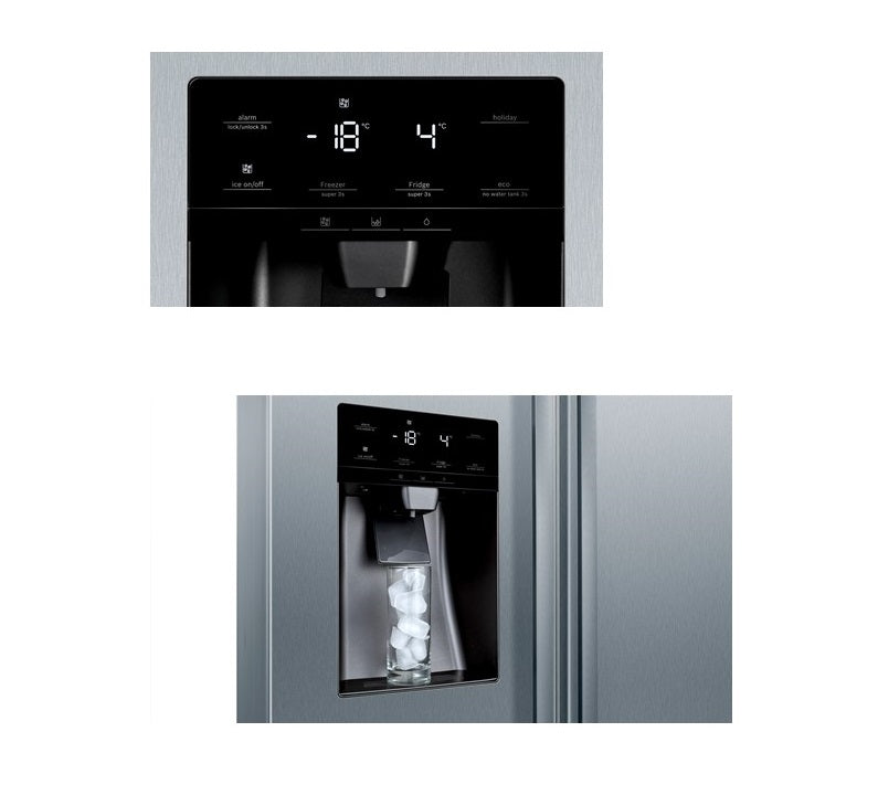Bosch Serie | 4 American Side By Side178.7 X 90.8 cm Stainless Steel (With Anti-Fingerprint) KAI93VI30M"Min 1 year manufacturer warranty