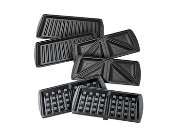BLACK+DECKER 3-In-1 Sandwich, Grill & Waffle Maker, 750W, 2 Slice, Non-Stick Interchangeable Plates, Black - TS2090-B5, 2 Year Warranty