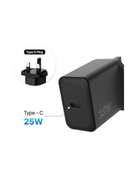 National Geographic 25W GaN USB-C Fast Charger with USB-C Cable, PD 3.0 & PPS Compact Wall Adapter for iPhone 17/16/15, Samsung Galaxy S26/S25/S24 & Android Devices