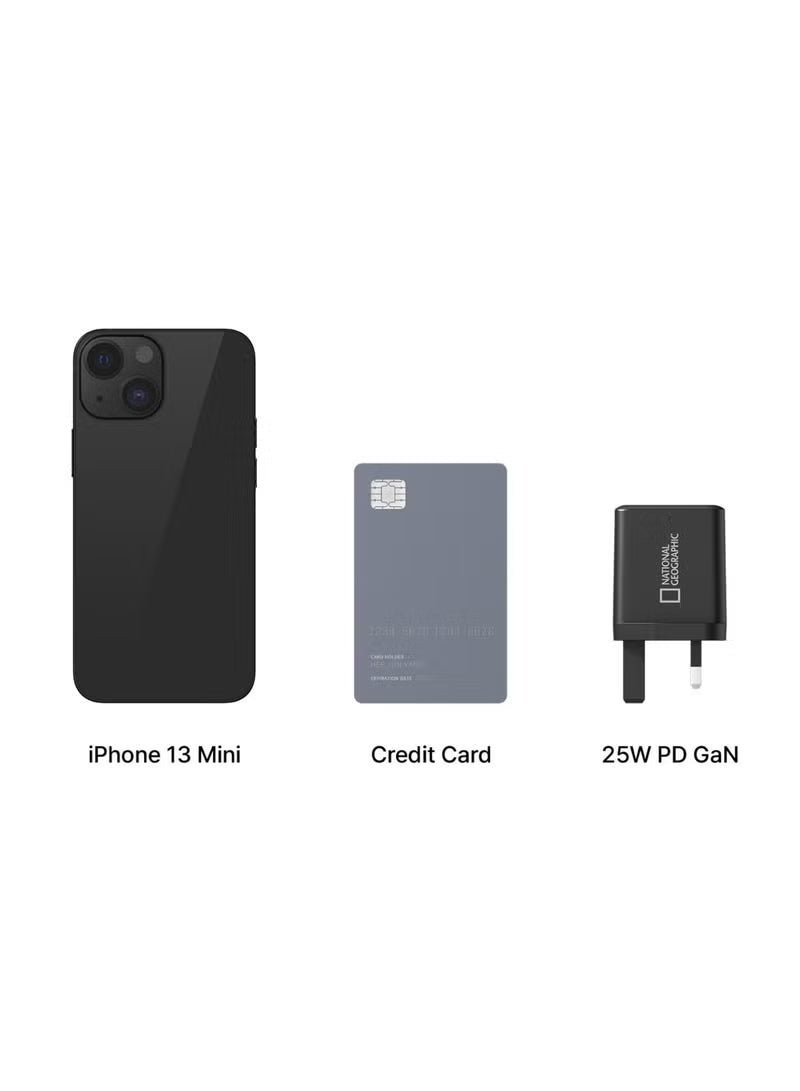 National Geographic 25W GaN USB-C Fast Charger with USB-C Cable, PD 3.0 & PPS Compact Wall Adapter for iPhone 17/16/15, Samsung Galaxy S26/S25/S24 & Android Devices
