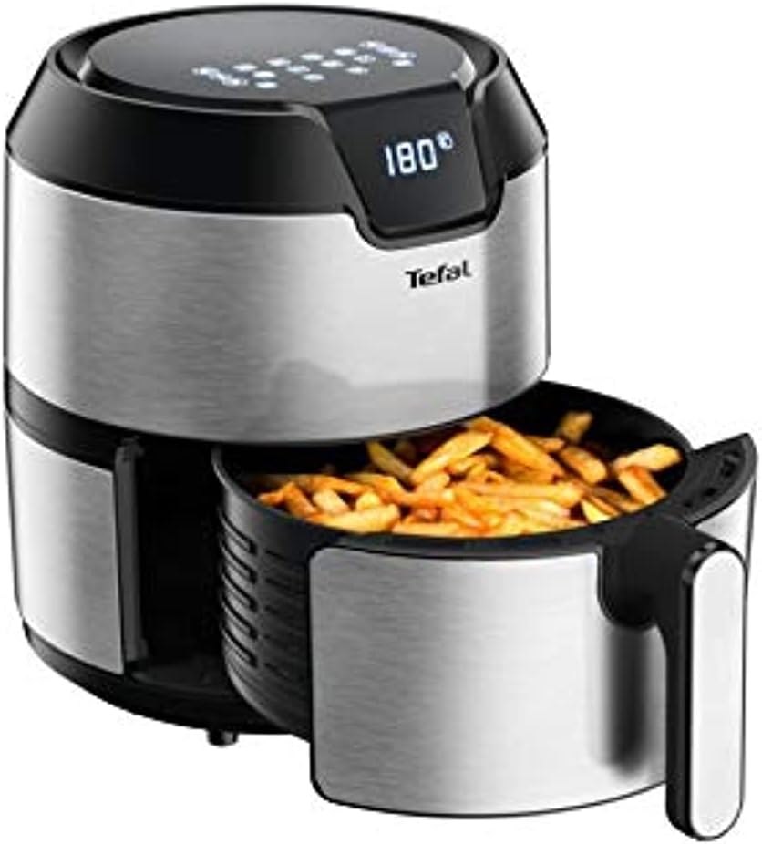TEFAL Easy Fry Digital Interface 4.2 L Oil-less Fryer, Silver, Metal/Stainless Steel, EY401D27