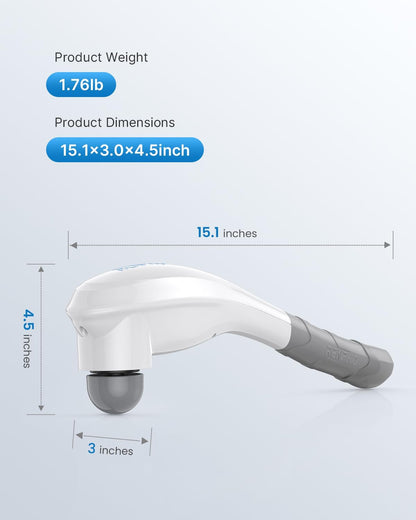 RENPHO Hand Held Deep Tissue Massager for Muscles, Back, Foot, Neck, Shoulder, Leg, Calf Pain Relief-2600mAh Large Capacity Battery Cordless Electric Percussion Full Body Massage with Portable Design