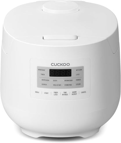 CUCKOO CR-0641F Micom Rice Cooker Warmer | 6-Cup Uncooked |12-Cup Cooked (1.08L) | 11 Menu Modes with Fuzzy Logic | Nonstick Inner Pot | Auto Clean Function | Smart Cooking | Korean Technology | White