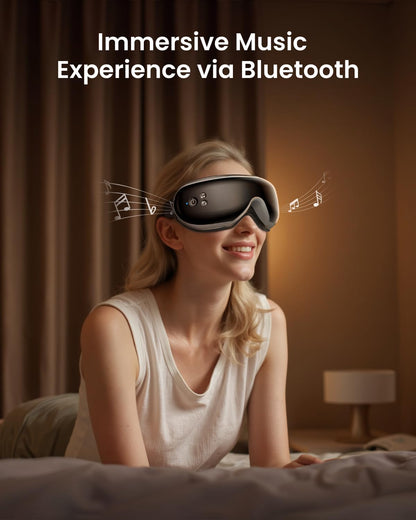 RENPHO Eye Massager with Heat & Bluetooth Music, Rechargeable Eye Care Machine with 5 Modes With Remote