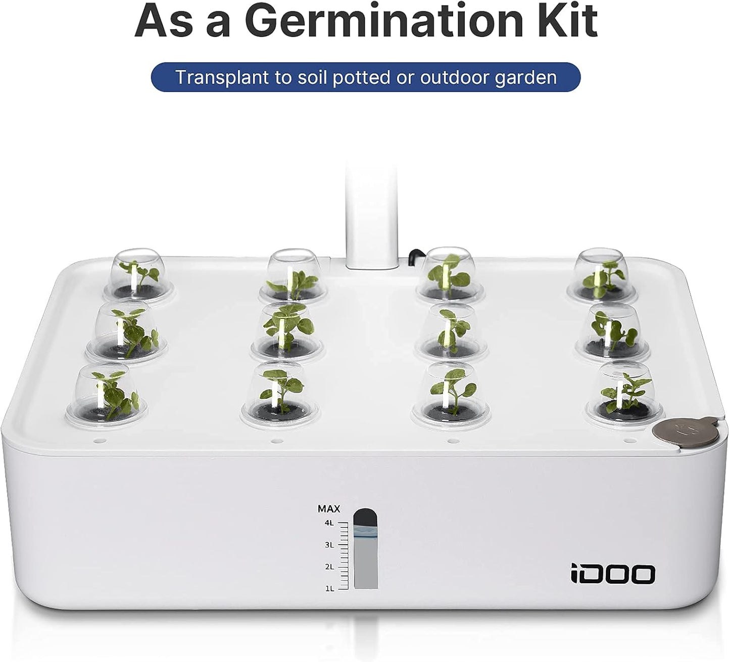 12Pods Indoor Herb Garden Kit, Hydroponics Growing System with LED Grow Light, Smart Garden Planter for Home Kitchen, Automatic Timer Germination Kit, Height Adjustable