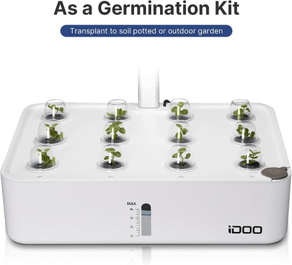 12Pods Indoor Herb Garden Kit, Hydroponics Growing System with LED Grow Light, Smart Garden Planter for Home Kitchen, Automatic Timer Germination Kit, Height Adjustable
