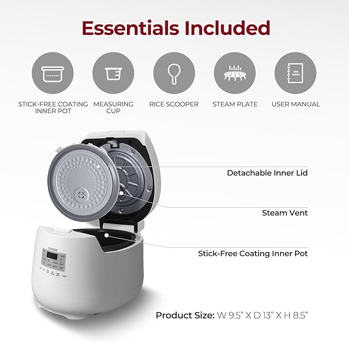 CUCKOO CR-0641F Micom Rice Cooker Warmer | 6-Cup Uncooked |12-Cup Cooked (1.08L) | 11 Menu Modes with Fuzzy Logic | Nonstick Inner Pot | Auto Clean Function | Smart Cooking | Korean Technology | White