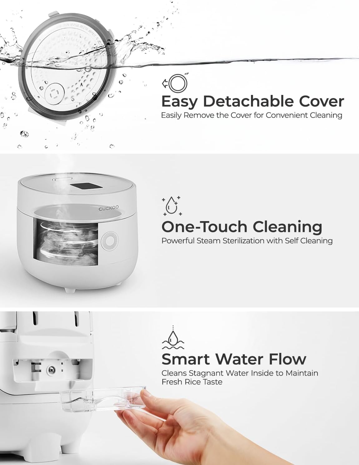 CUCKOO CR-0675F Micom Rice Cooker 6-Cup (1.08L), 13 Cooking Functions: White Rice, Brown Rice, Quinoa, Oatmeal & More | Touch Screen | Nonstick Inner Pot | Smart Cooking | Korean Technology – White