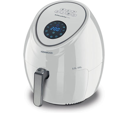 KENWOOD Digital Air Fryer XXL 5.5L 2.4KG 1800W with Rapid Hot Air Circulation for Frying, Grilling, Broiling, Roasting, Baking and Toasting HFP50.000WH White