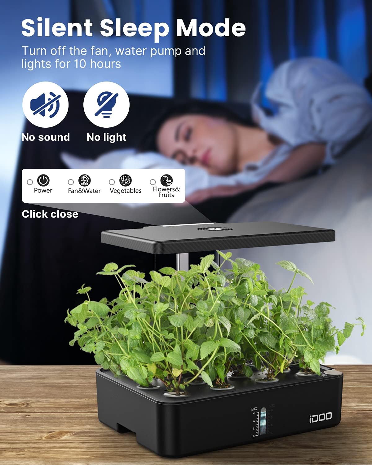 12Pods Indoor Herb Garden Kit, Hydroponics Growing System with LED Grow Light, Smart Garden Planter for Home Kitchen, Automatic Timer Germination Kit, Height Adjustable