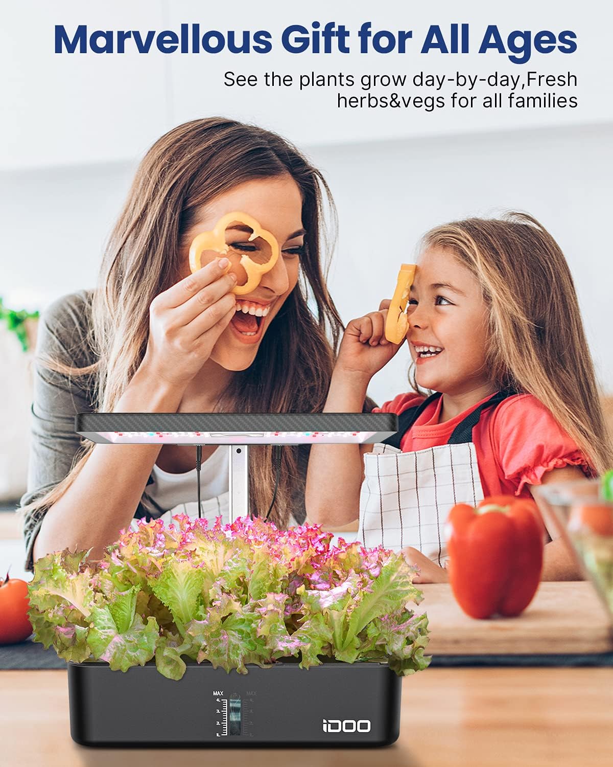 12Pods Indoor Herb Garden Kit, Hydroponics Growing System with LED Grow Light, Smart Garden Planter for Home Kitchen, Automatic Timer Germination Kit, Height Adjustable