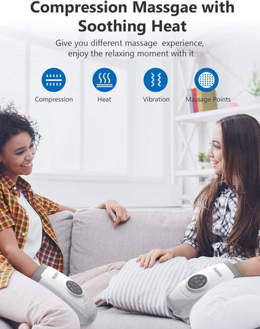 RENPHO Hand Massager with Heat, Cordless Hand Massager Machine with 6 Levels of Massage and Intensity Compression for Palm Wrist Finger Numbness Fatigue Soreness Relief