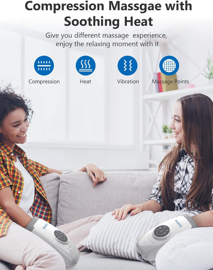 RENPHO Hand Massager with Heat, Cordless Hand Massager Machine with 6 Levels of Massage and Intensity Compression for Palm Wrist Finger Numbness Fatigue Soreness Relief
