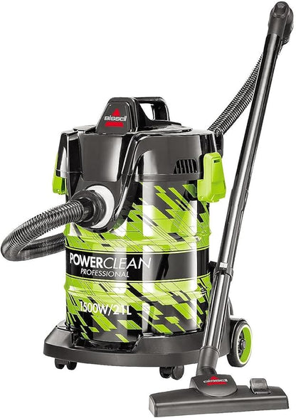 BISSELL | Powerclean Drum Vacuum Wet and Dry (2026E), 1500W 21L, Green