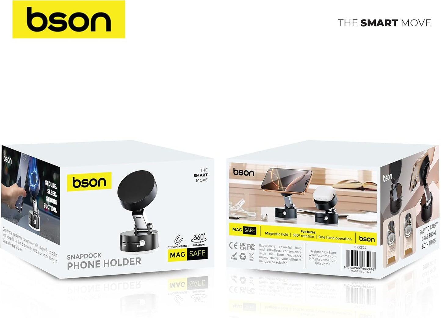 BSON SNAPDOCK PHONE HOLDER-STRONG MAGSAFE MAGNETIC MOUNT 360* ROTATION ,ONE HAND OPERATION