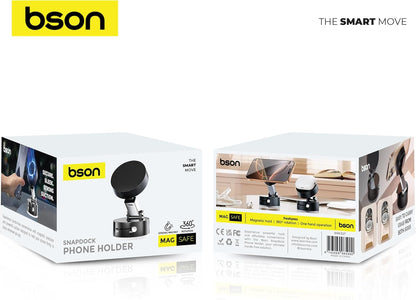 BSON SNAPDOCK PHONE HOLDER-STRONG MAGSAFE MAGNETIC MOUNT 360* ROTATION ,ONE HAND OPERATION
