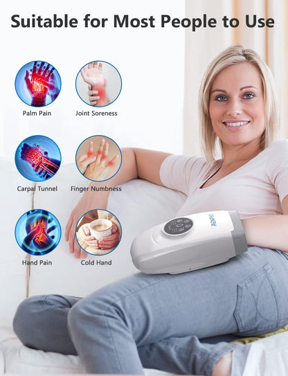 RENPHO Hand Massager with Heat, Cordless Hand Massager Machine with 6 Levels of Massage and Intensity Compression for Palm Wrist Finger Numbness Fatigue Soreness Relief