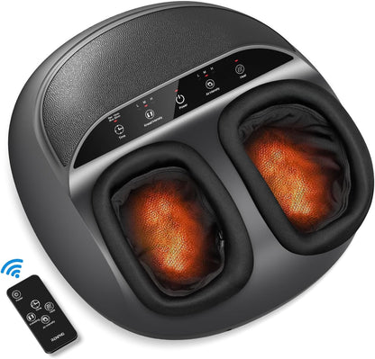 RENPHO Foot Massager Machine with Heat, Shiatsu Massager Deep Kneading Therapy Black