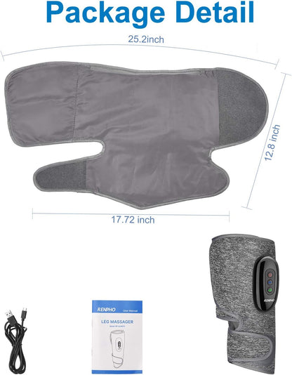 RENPHO Leg Massager for Circulation, Cordless, Calf Foot Massager for Athlete, Relieve Soreness Muscle Relax, Leg Pain Relief