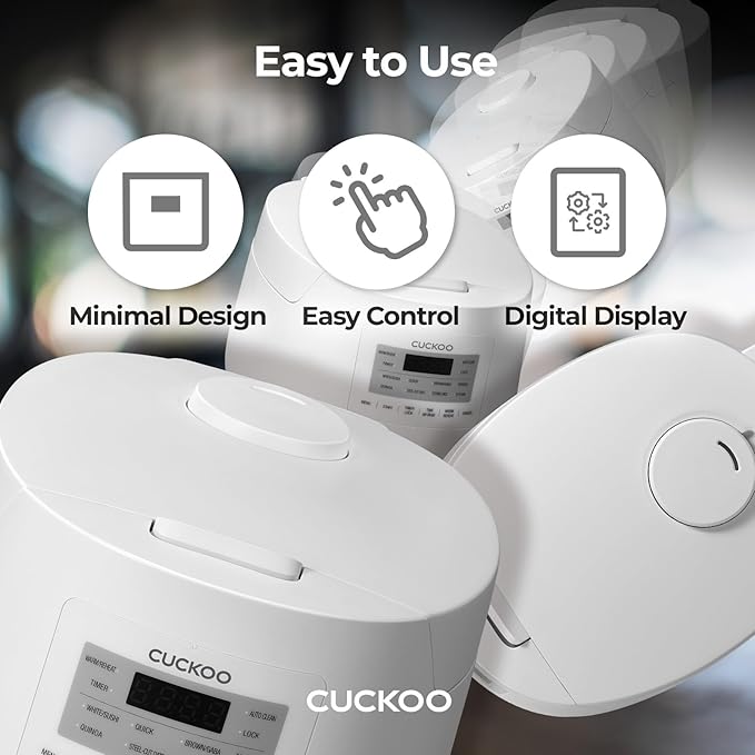 CUCKOO CR-0641F Micom Rice Cooker Warmer | 6-Cup Uncooked |12-Cup Cooked (1.08L) | 11 Menu Modes with Fuzzy Logic | Nonstick Inner Pot | Auto Clean Function | Smart Cooking | Korean Technology | White