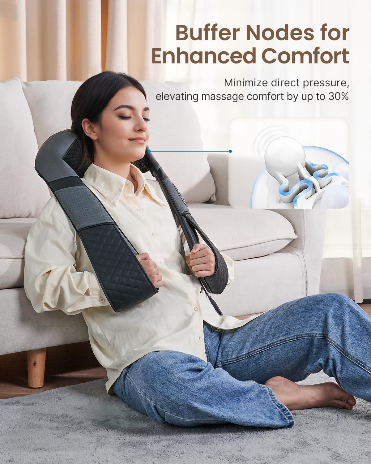 RENPHO Back Neck Massager with Heat, Shiatsu Shoulder Massager