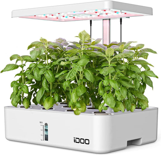 12Pods Indoor Herb Garden Kit, Hydroponics Growing System with LED Grow Light, Smart Garden Planter for Home Kitchen, Automatic Timer Germination Kit, Height Adjustable