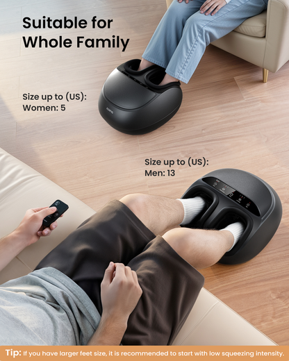 RENPHO Foot Massager Machine with Heat, Shiatsu Massager Deep Kneading Therapy Black