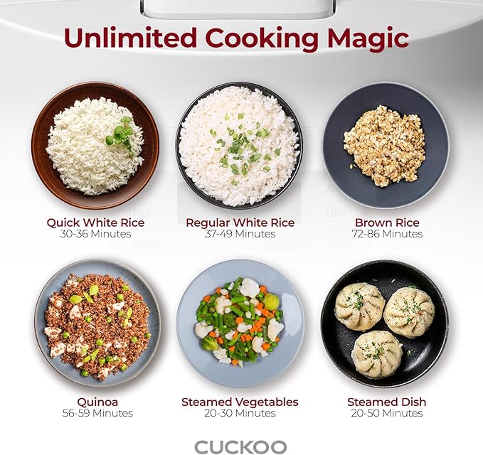 CUCKOO CR-0641F Micom Rice Cooker Warmer | 6-Cup Uncooked |12-Cup Cooked (1.08L) | 11 Menu Modes with Fuzzy Logic | Nonstick Inner Pot | Auto Clean Function | Smart Cooking | Korean Technology | White