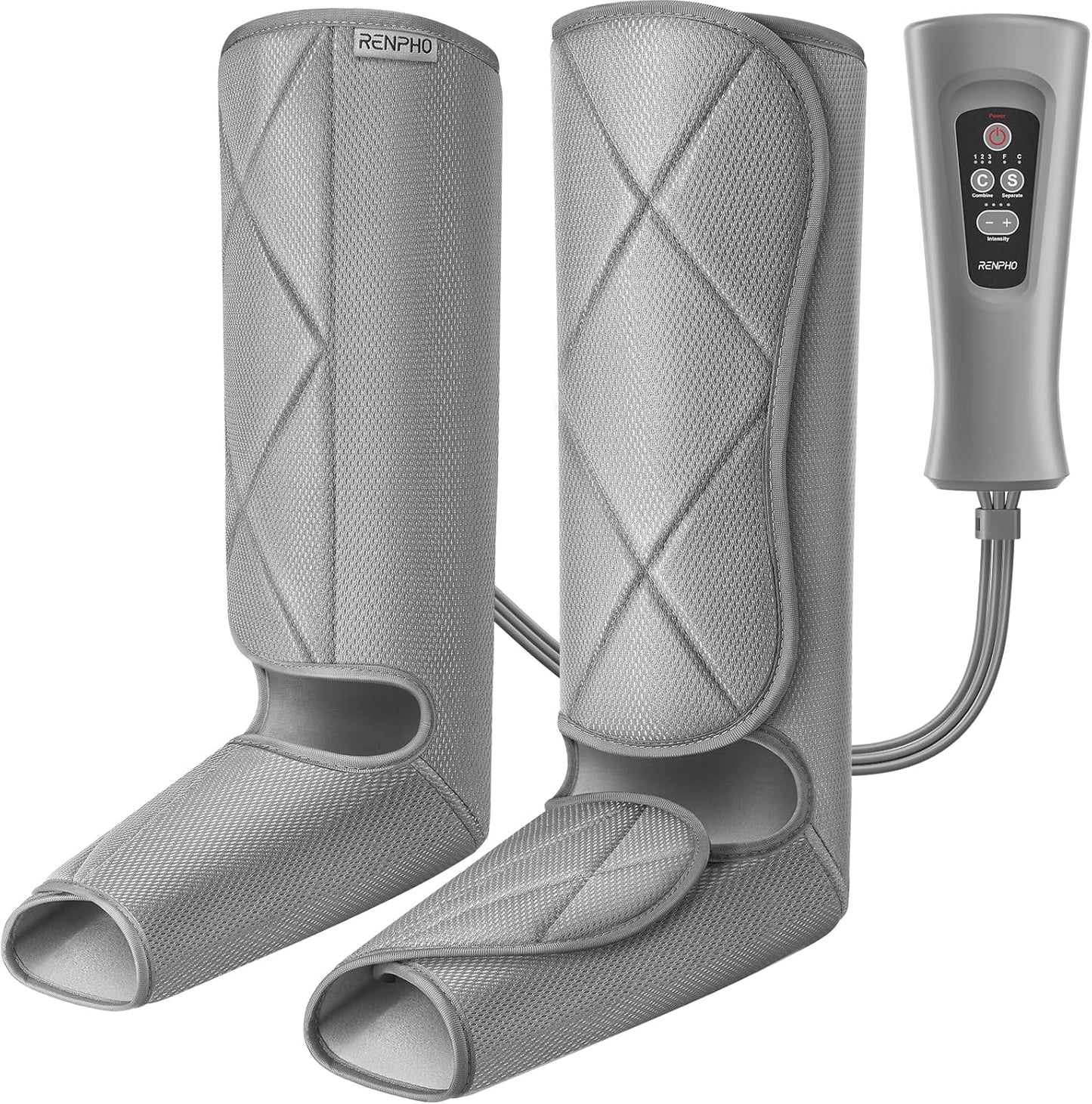 RENPHO Leg Massager for Circulation and Relaxation, Foot and Calf Massager Machine with 5 Modes 4 Intensities