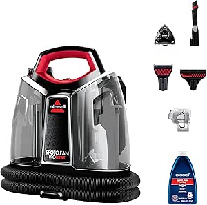 Bissell | multiclean spot & stain portable carpet cleaner (4720e), permanently removes tough stains, easy to use on multi surfaces: sofa, car