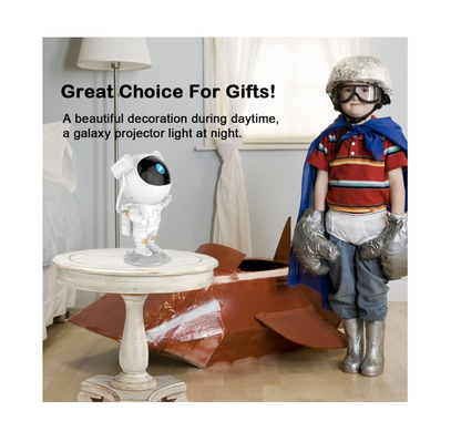 Astronaut Galaxy Light Projector, Remote Control & Timer, Multi-Color LED, Adjustable 360° Head